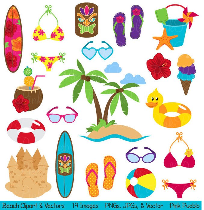 Summer Beach Clip Art N36