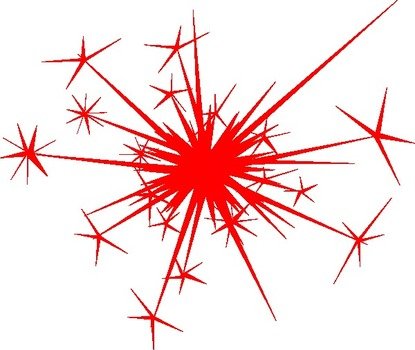 Black And White Fireworks Clip Art N15