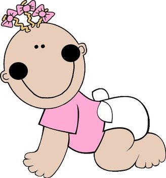 Pink Baby Girl Clip Art N9