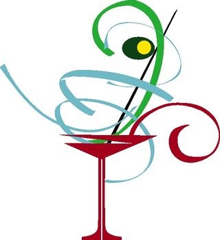 Two Martini Glass Clip Art N12