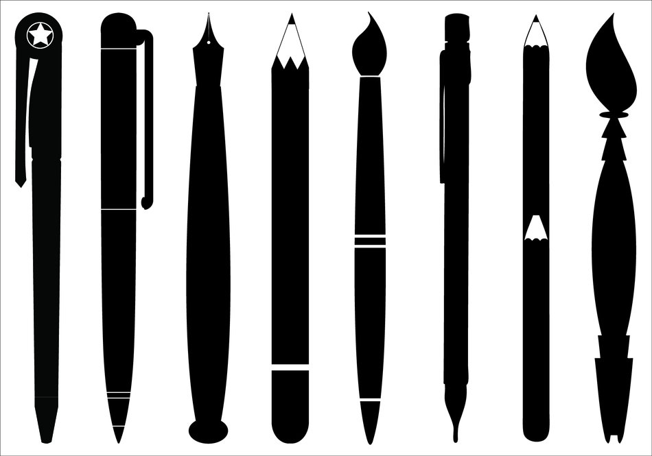 variety of pens as picture
