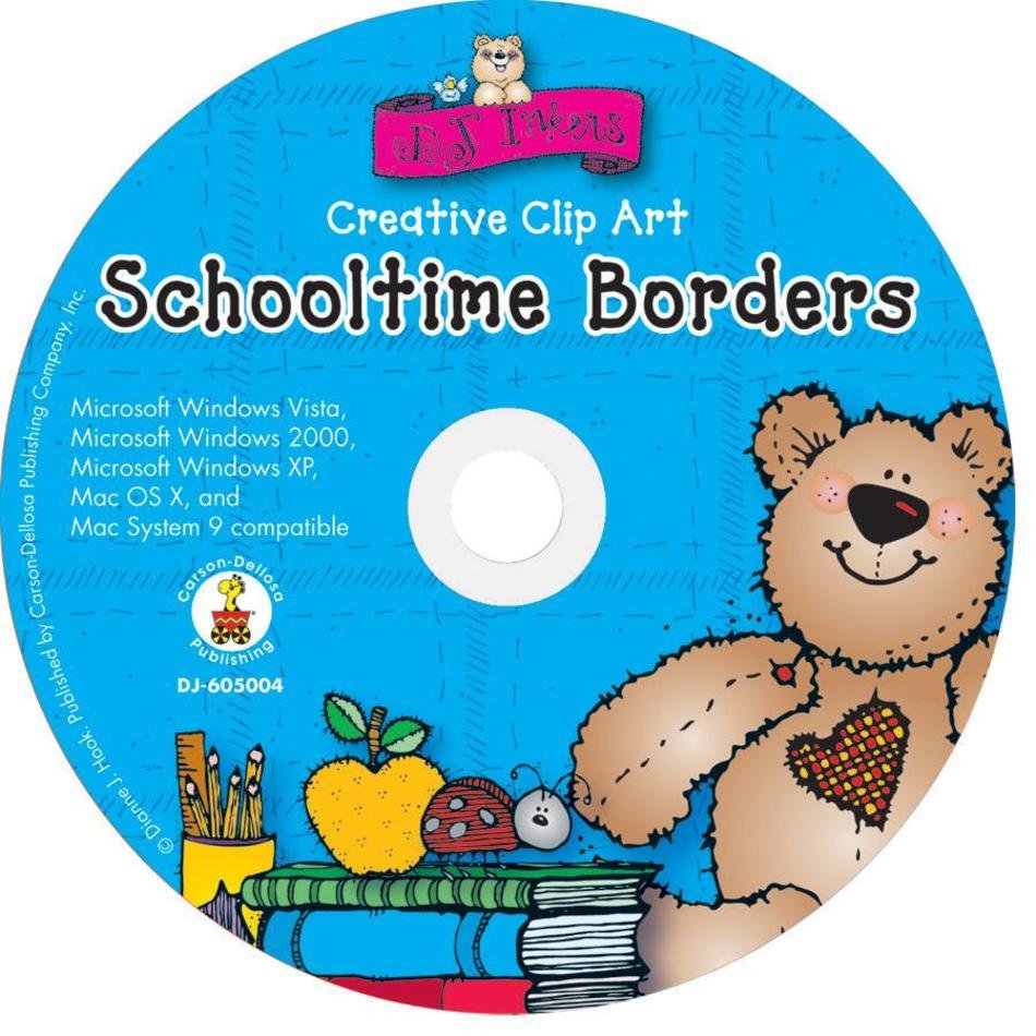 schooltime Borders, design of cd, Clip Art