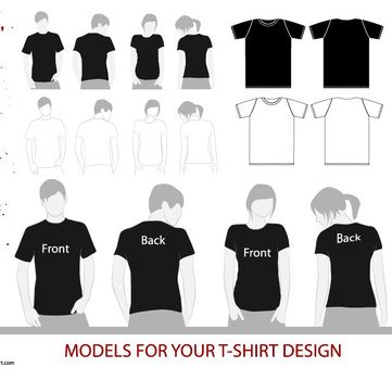 Blank T Shirt Front And Back N2