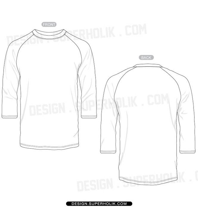 Long Sleeve T Shirt Template N9