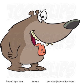 Cartoon Dog Drooling
