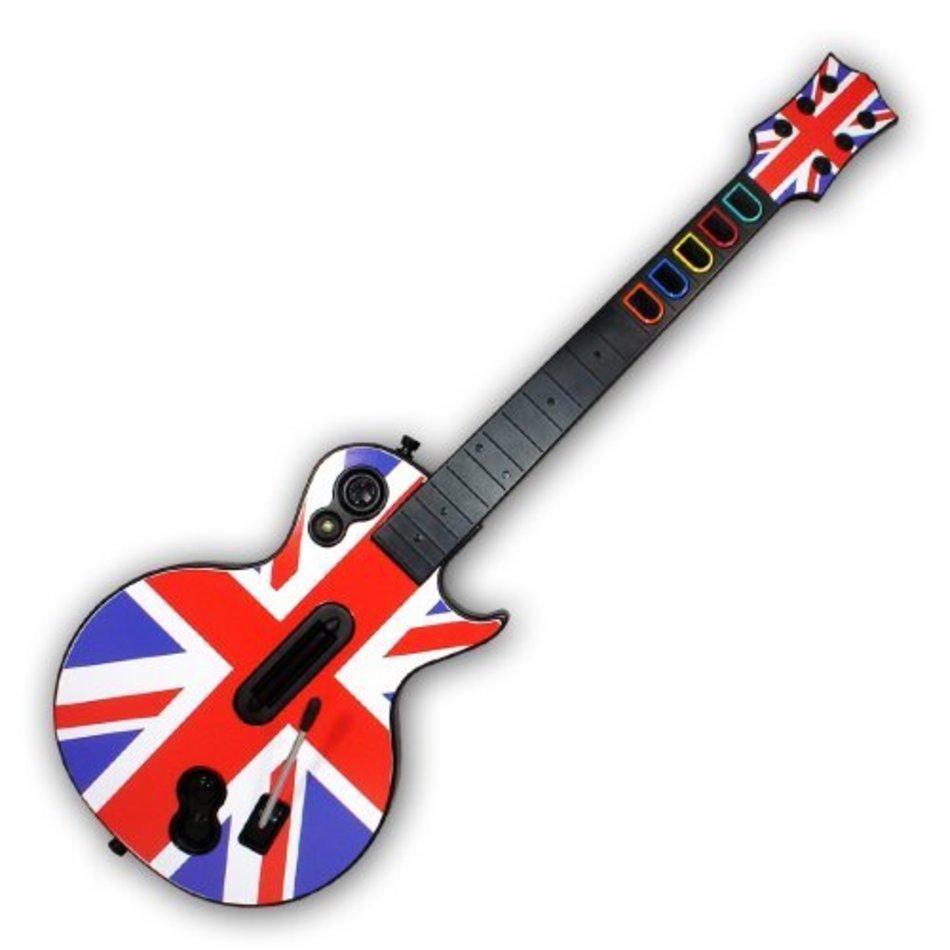 Xbox 360 PS3 Union Jack British Flag For Guitar Hero Les