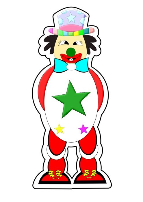 isolated cartoon clown