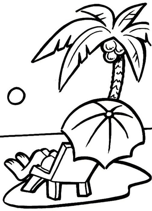 Beach Coloring Pages N2