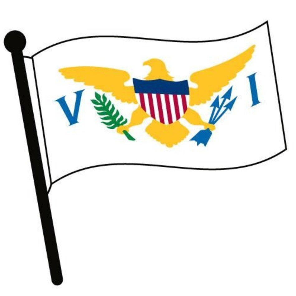Virgin Islands Waving Flag Clip Art
