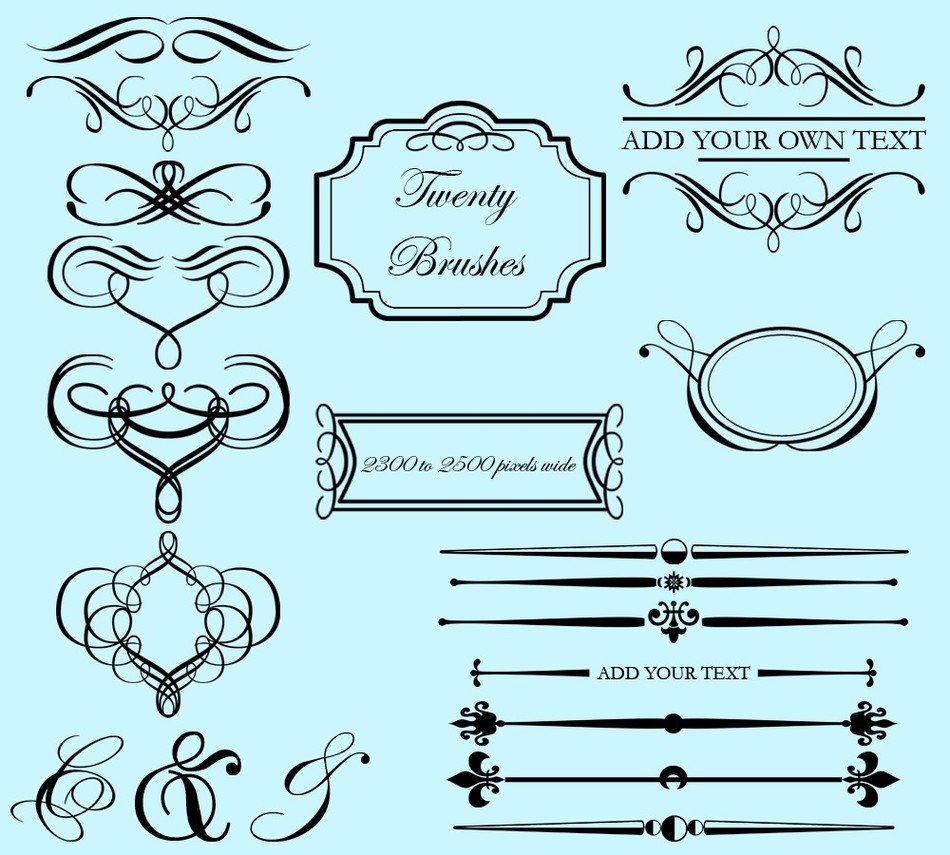 templates on the blue background