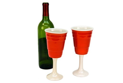 Red Cup Wine Glass