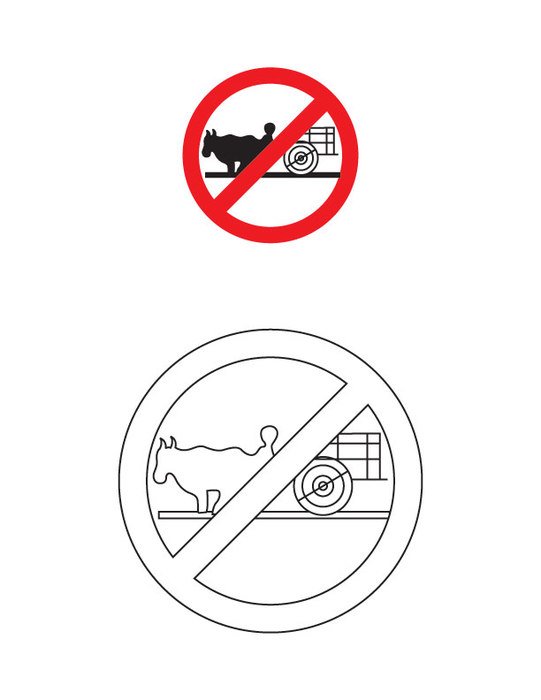 Coloring Page Traffic Road Signs N4
