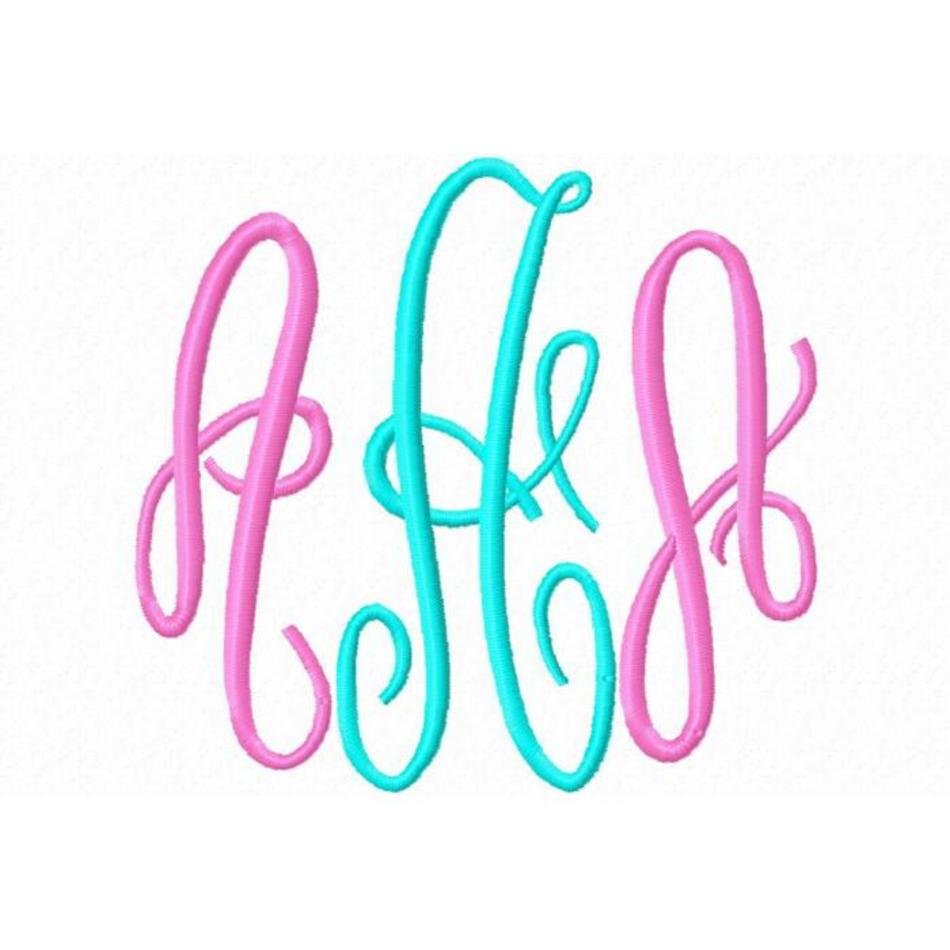 Fancy Swirl Monogram Embroidery Font