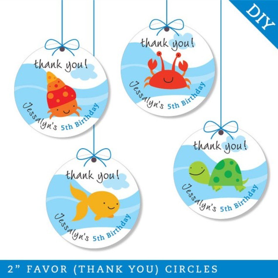 Printable Under The Sea Party Favors