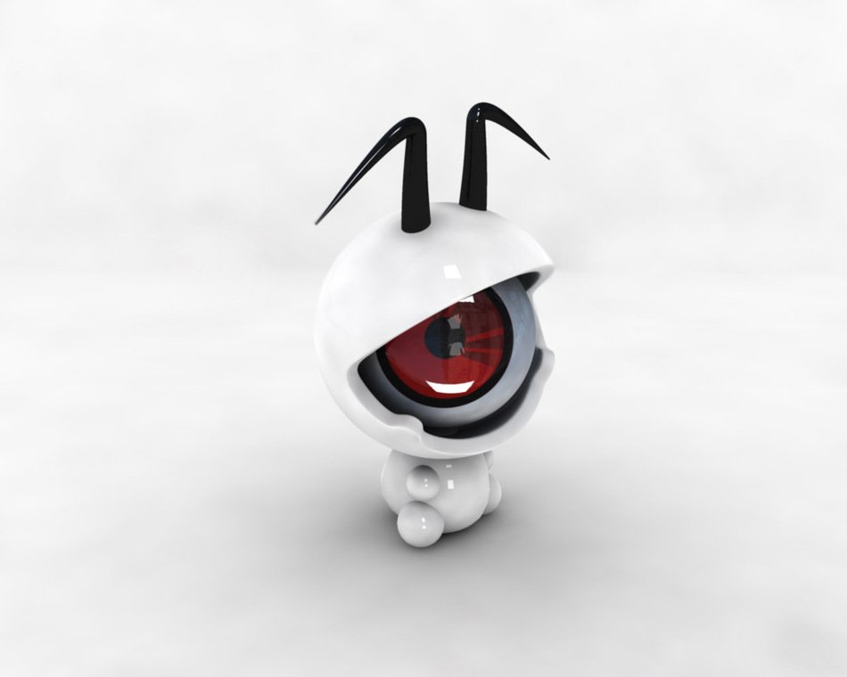 white one-eyed alien