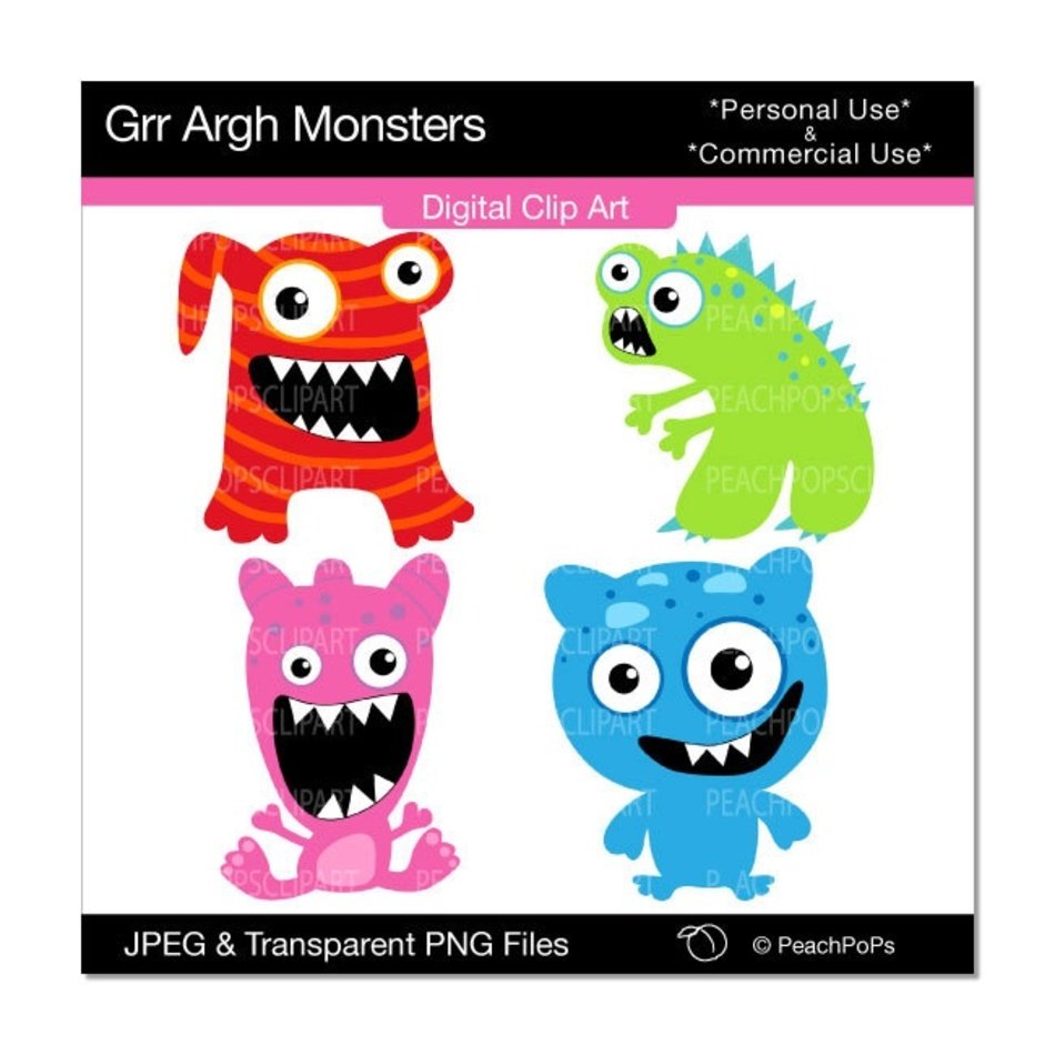 Cute Monster Clip Art N80