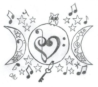 Triple Moon Tattoo Drawings