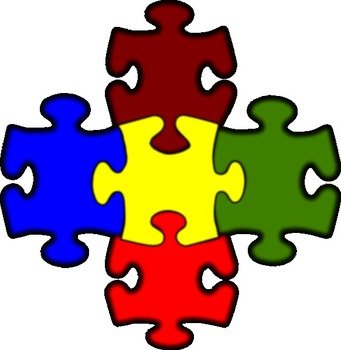 5 Jigsaw Puzzle Pieces Clip Art