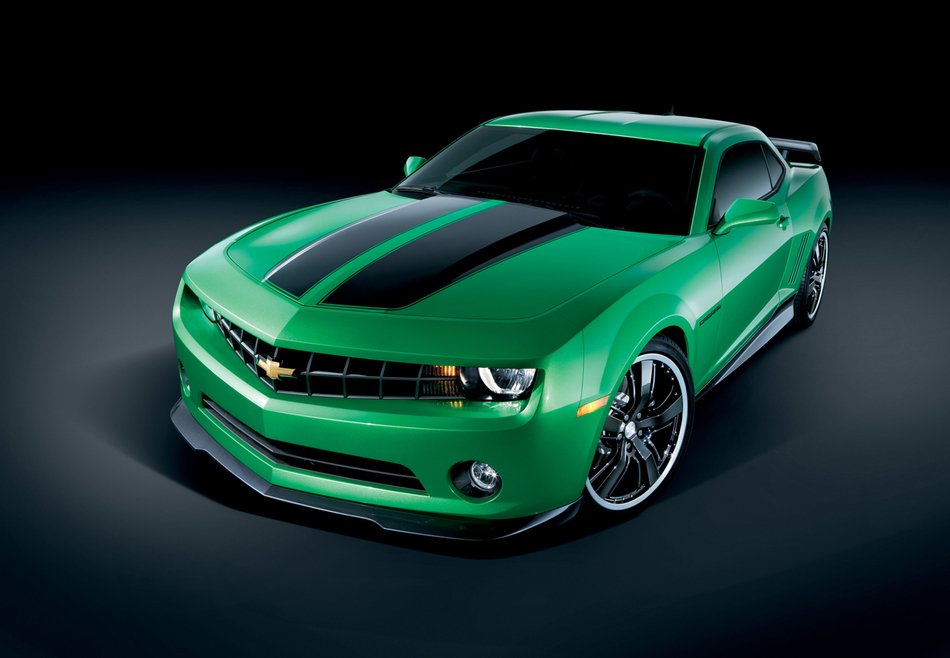 Green Camaro as picture for clipart