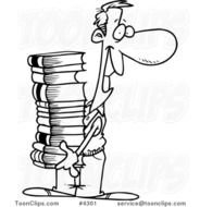 Stack Of Books Black And White