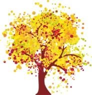painted spotted colorful tree
