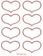 clipart hearts on a white background