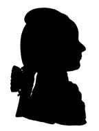 mozart wolfgang amadeus, head silhouette