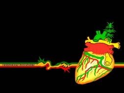 Rasta Heart drawing