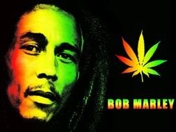 Bob Marley face banner drawing