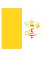yellow white Papal Flag