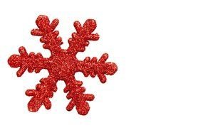 red snowflake on a white background