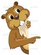 Beaver Cartoon Character N6