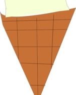 Vanilla Ice Cream Cone Clip Art drawing