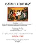Maundy Thursday Service drawing