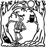 Scary Skeleton Coloring Pages