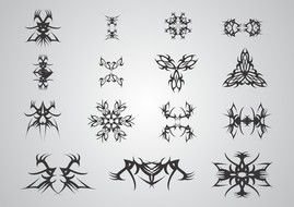 Tribal Scroll Clip Art drawing