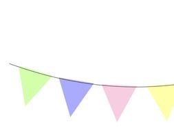 Blue And Green Baby Bunting Free Clip Art Image
