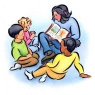 Parents amp Children Reading Clip Art