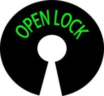 Open Lock And Key drawing