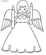 Christmas Angels Coloring Page N10