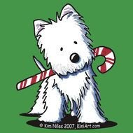 TShirtGifter Presents KiniArt Candycane Westie
