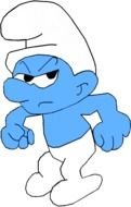 Colorful drawing of the Smurf, clipart