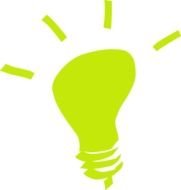 Green Light Bulb Clip Art N7