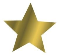 dark gold star on a black background