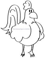 Printable Rooster Coloring Sheet