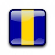 Barbados Flag Button