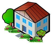 cozy house as a graphic illustration