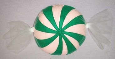 white and green simple but cute pillow