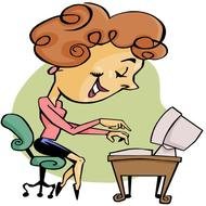 Cartoon Secretary Clip Art N13