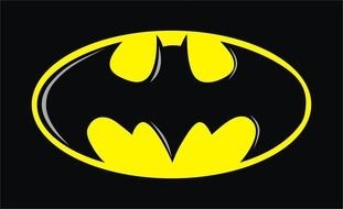 Cartoon logo of the Batman clipart